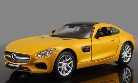 Yellow 1:32 Bburago Diecast Mercedes-Benz AMG GT Car Model