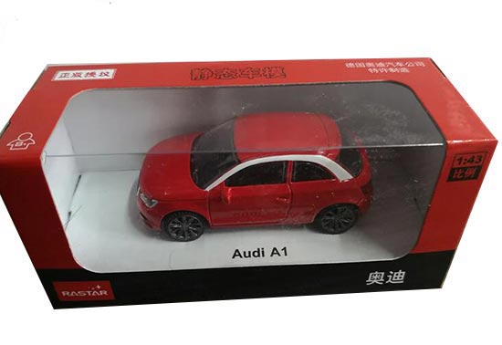 Red 1:43 Scale Rastar Diecast Audi A1 Car Model