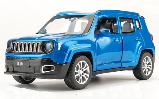 1:32 Scale Kids Blue / Red / White Diecast Jeep Renegade Toy