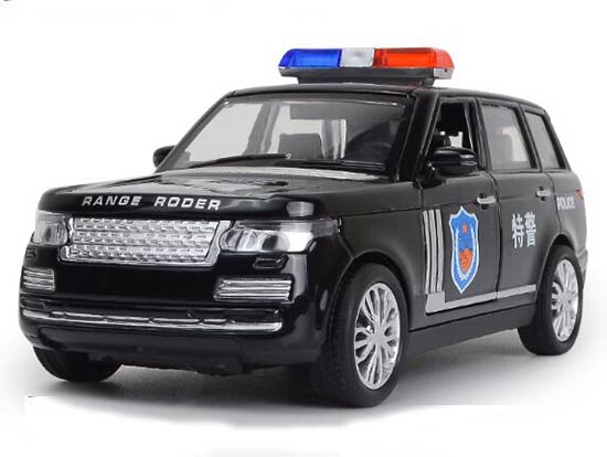 White / Black 1:32 Scale Police Theme Diecast Range Rover Toy