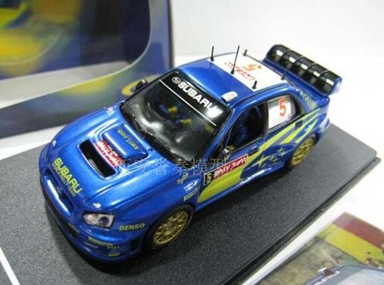 1:43 NO.5 Blue IXO Diecast Subaru Impreza WRC 2005 Car Model