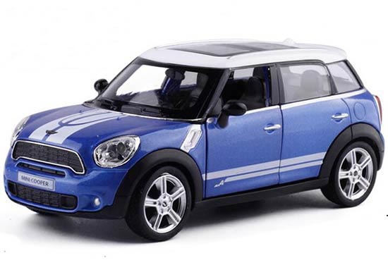 1:36 Blue Diecast Mini Cooper S Countryman Car Toy