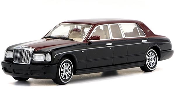1:43 Scale Wine Red-Black Diecast Bentley Arnage Model