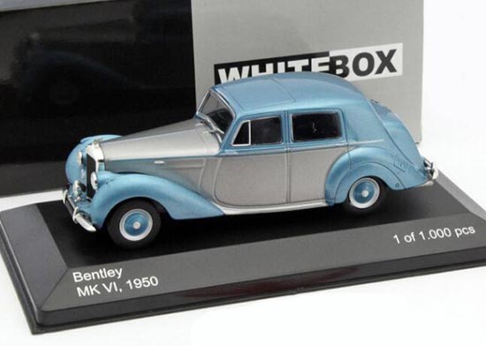 Blue-Silver 1:43 WhiteBox Diecast 1950 Bentley MK VI Car Model