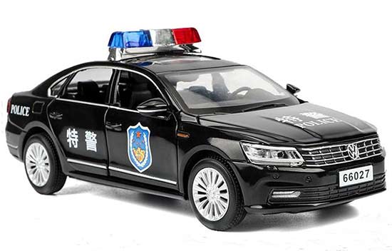 1:32 Scale White / Black Police Kids Diecast VW Passat Toy