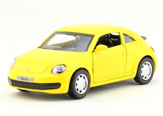 1:38 Scale Kids Yellow Diecast VW Beetle Toy