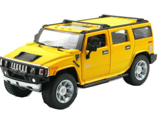 Yellow / Red / Black 1:32 Scale Kids Diecast Hummer H2 Toy