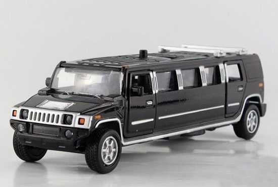 Kids 1:38 Scale Silver / White / Black Diecast Hummer Toy