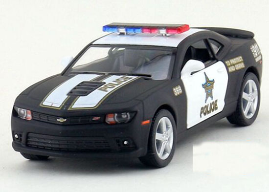 Kids 1:38 Police Silver / Black Diecast Chevrolet Camaro Toy