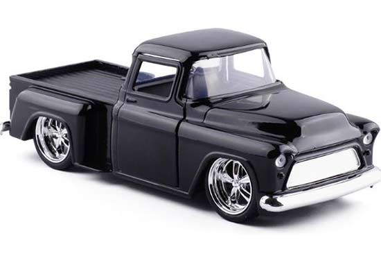 Black / White Kids 1:32 Diecast 1955 Chevrolet Pickup Truck Toy