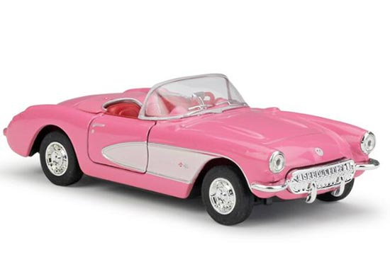 Pink Welly 1:36 Scale Diecast 1957 Chevrolet Corvette Toy