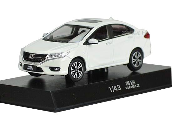 1:43 Scale White / Gray / Red Diecast Honda Greiz Model