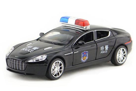 Black 1:32 Scale Kids Police Diecast Aston Martin DB9 Toy