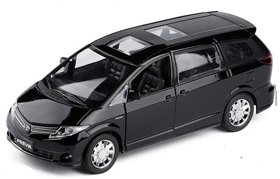 Black / White 1:32 Scale Diecast Toyota Previa Car Toy