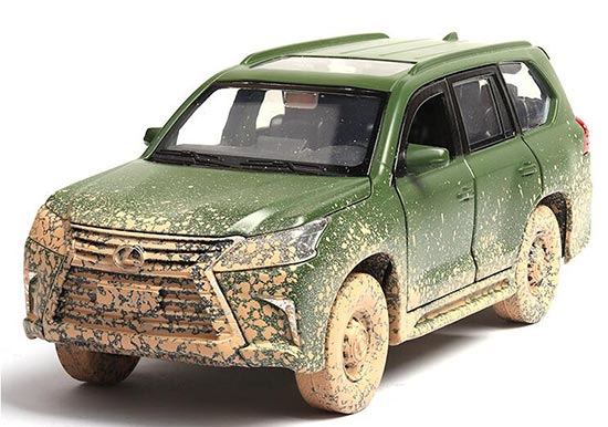 1:32 Scale Kids Muddy Painting Diecast Lexus LX570 SUV Toy