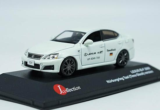 1:43 Scale J-Collection White Diecast 2009 Lexus IS-F Taxi Model