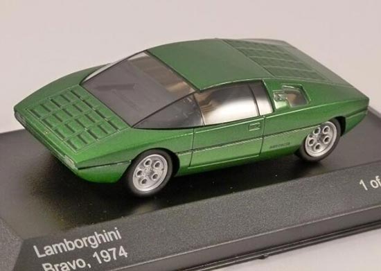 Green 1:43 WhiteBox Diecast 1974 Lamborghini Bravo Car Model