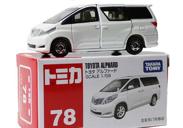 White 1:59 Scale Diecast Kids NO. 78 Toyota ALPHARD Toy