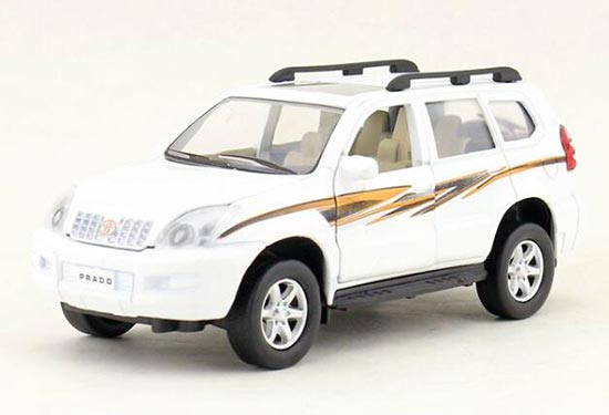1:32 Scale White Diecast Kids Toyota LAND CRUISER PRADO Toy