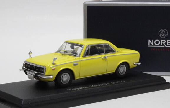 Yellow 1:43 Scale NOREV Diecast 1967 Toyota 1600GT Model