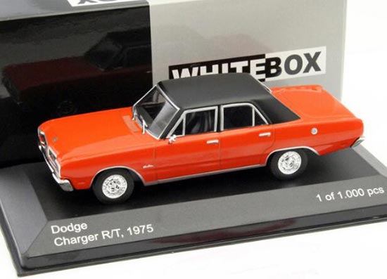 1:43 WhiteBox Orange Diecast 1975 Dodge Charger R/T Model