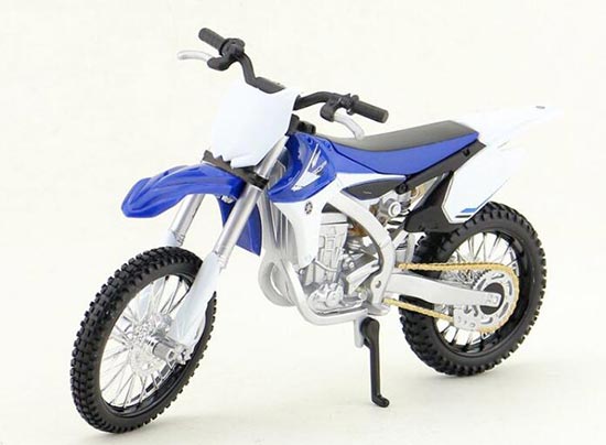 White-Blue 1:12 Scale Maisto Diecast Yamaha YZ450F Model