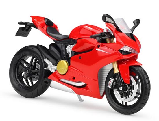 Red 1:12 Scale Assembly Diecast Ducati 1199 Panigale Model