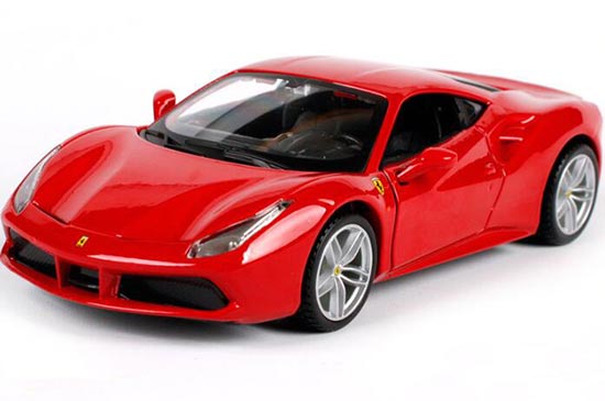 Red 1:32 Scale Bburago Diecast Ferrari 488 GTB Toy