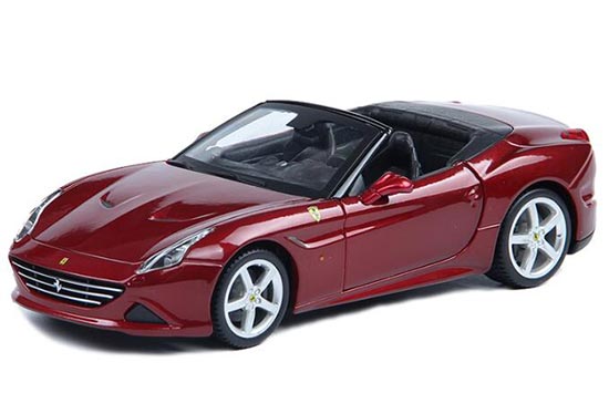 Wine Red Bburago 1:32 Scale Diecast Ferrari California T Toy