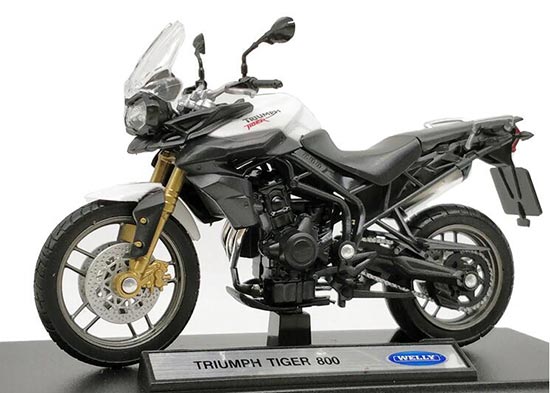 1:18 Scale Black Diecast Triumph Tiger 800 Motorcycle Model