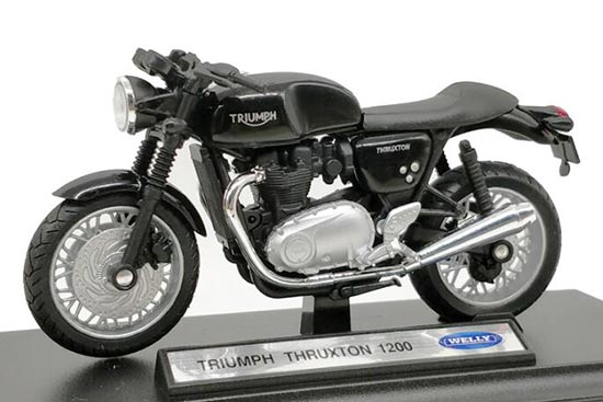1:18 Scale Welly Black Diecast Triumph Thruxton 1200 Model