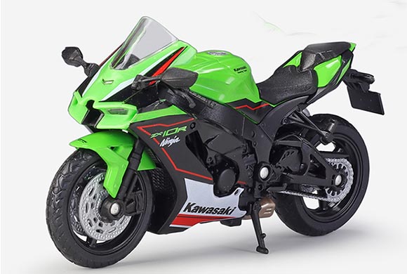 1:18 Green Diecast 2021 Kawasaki Ninja ZX10-R Motorcycle Model