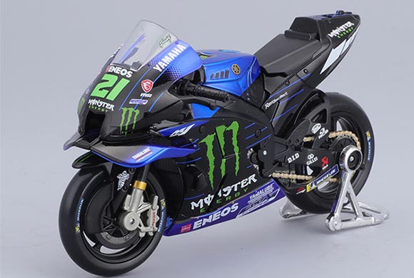 1:18 Black-Blue Maisto NO.21 Diecast 2022 Yamaha Moto GP Model