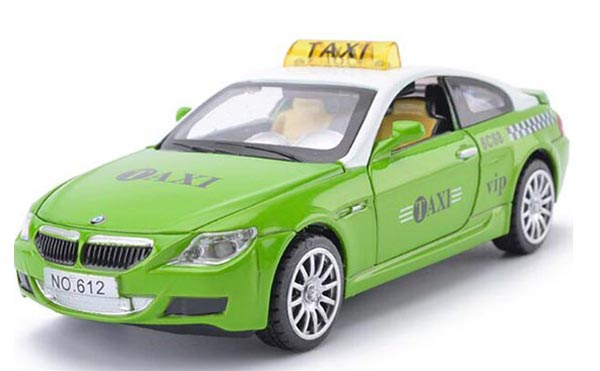 Yellow / Green / Red / Orange Kids Diecast BMW M6 Taxi Toy