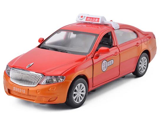 Kids 1:32 Scale Red / Blue Diecast HongQi H7 Taxi Toy