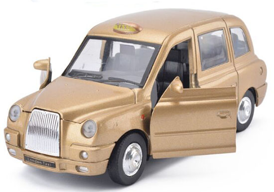 Kids 1:32 Scale Golden Pull-Back Function Diecast London Taxi