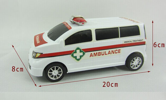 Kids White 20cm Plastics Ambulance Van Toy