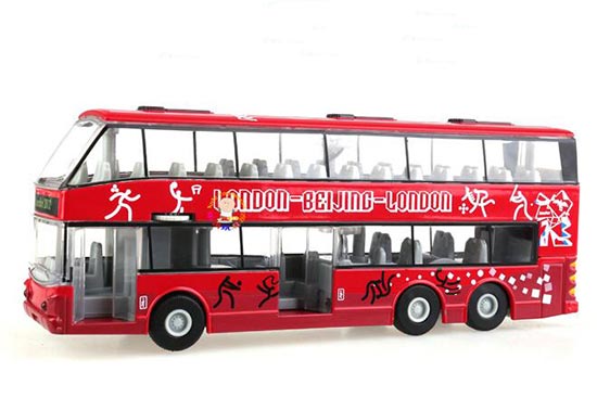 Red 1:32 Die-Cast BeiJing To London Olympic Double Decker Bus