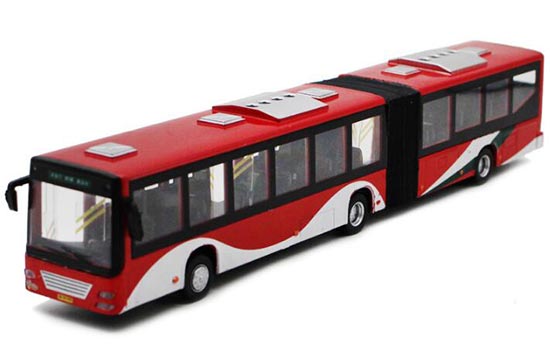 Kids Yellow / Red / White Die-Cast BeiJing Articulated Bus Toy