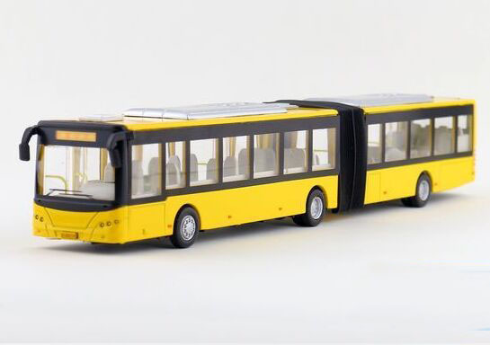 Yellow / Red / White Kids Die-Cast BeiJing Articulated Bus Toy