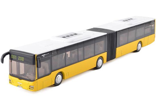 Yellow 1:50 Scale SIKU U3736 Diecast MAN Articulated Bus Toy