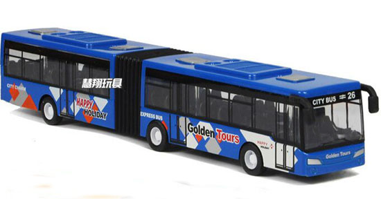 Kid Blue /Red /Yellow Pull-Back Function Diecast Articulated Bus