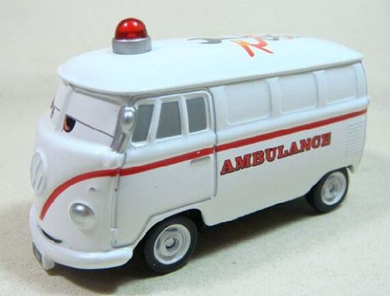 Mini Scale Kids White Tomica Cars 2 VW Ambulance Bus Toy