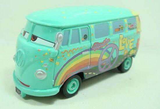 Kids Love Peace Pattern Tomica Cars 2 Diecast VW Bus Toy