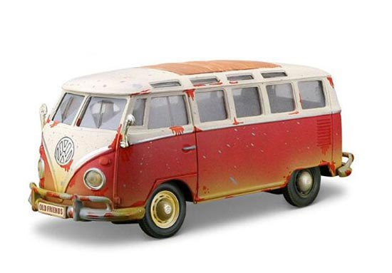 1:25 Old Friends Series 1962 Diecast VW Van Samba Bus Model