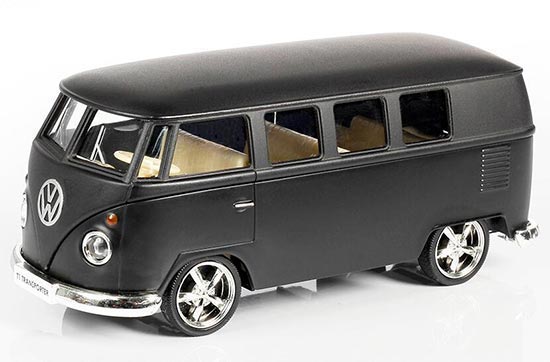 Kids 1:36 Scale Black Diecast VW T1 Bus Toy