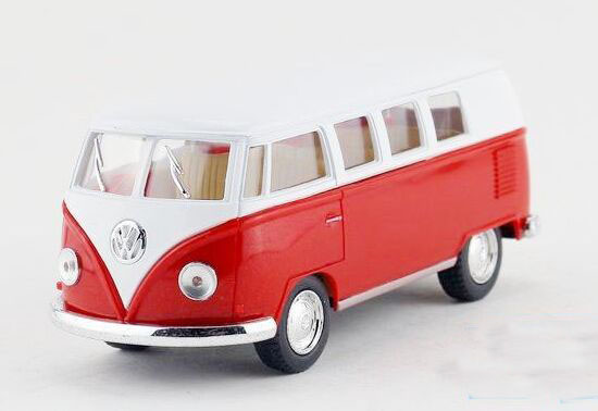 Kids 1:36 Red/ Green/ Wine Red/ Yellow Diecast VW T1 Bus Toy