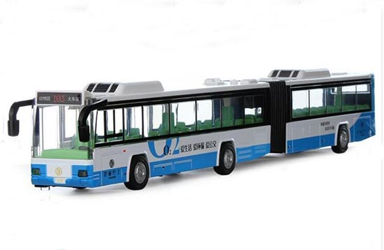 Blue /Green /Orange Kid Large Scale Diecast Articulated Bus Toy