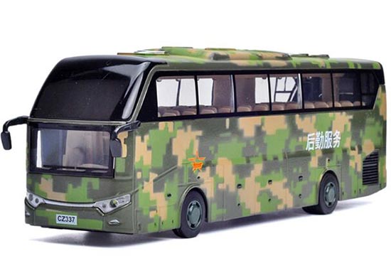 Army Green Logistics Service Kids Diecast Coach Bus Toy