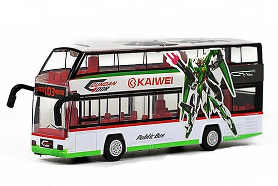 Red / Blue / Green Kids 1:32 Diecast Double Decker Bus Toy